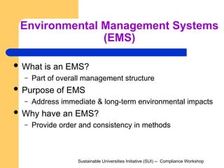 Comprehensive Overview of Environmental Management Systems in Higher ...