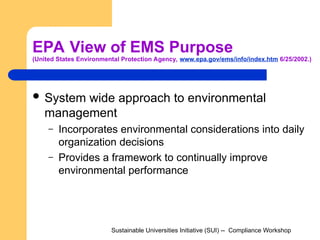 Comprehensive Overview of Environmental Management Systems in Higher ...