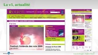 23 
8 ans de Drupal − Frédéric Bisson 
La v5, actualité 
 
