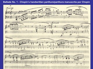 Ballade No. 1 - Chopin’s handwritten partiture/partitura manuscrita por Chopin 