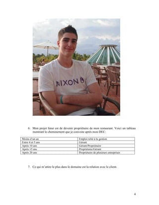 Mon expérience et mes connaissances dans le domaine(5).