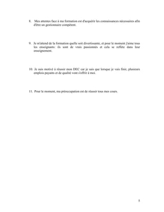 Mon projet d’avenir et mes centres d’intérêt en GER(6,7).