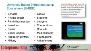 Entrepreneurial ecosystems
 