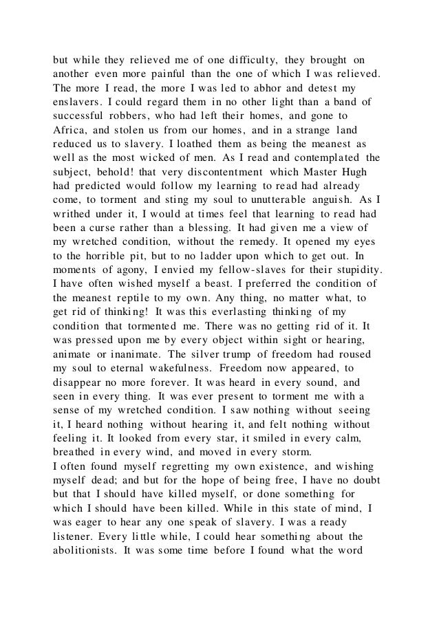 Frederick douglass why i learned to read and write narrative of