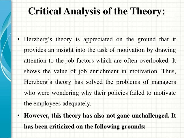 Frederick herzberg theory of motivation 