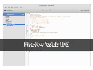 Firefox Web IDE 
 