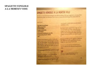 SPAGETTI VONGOLE
A LA MORTEN VOSS
 