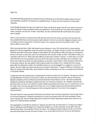 Fred McCallister Testimony  Opening Remarks and Supplements