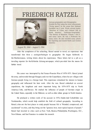 Friedrick Ratzel | Biography | DOCX