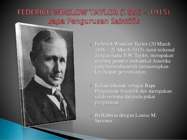 Fredrick Winslow Taylor