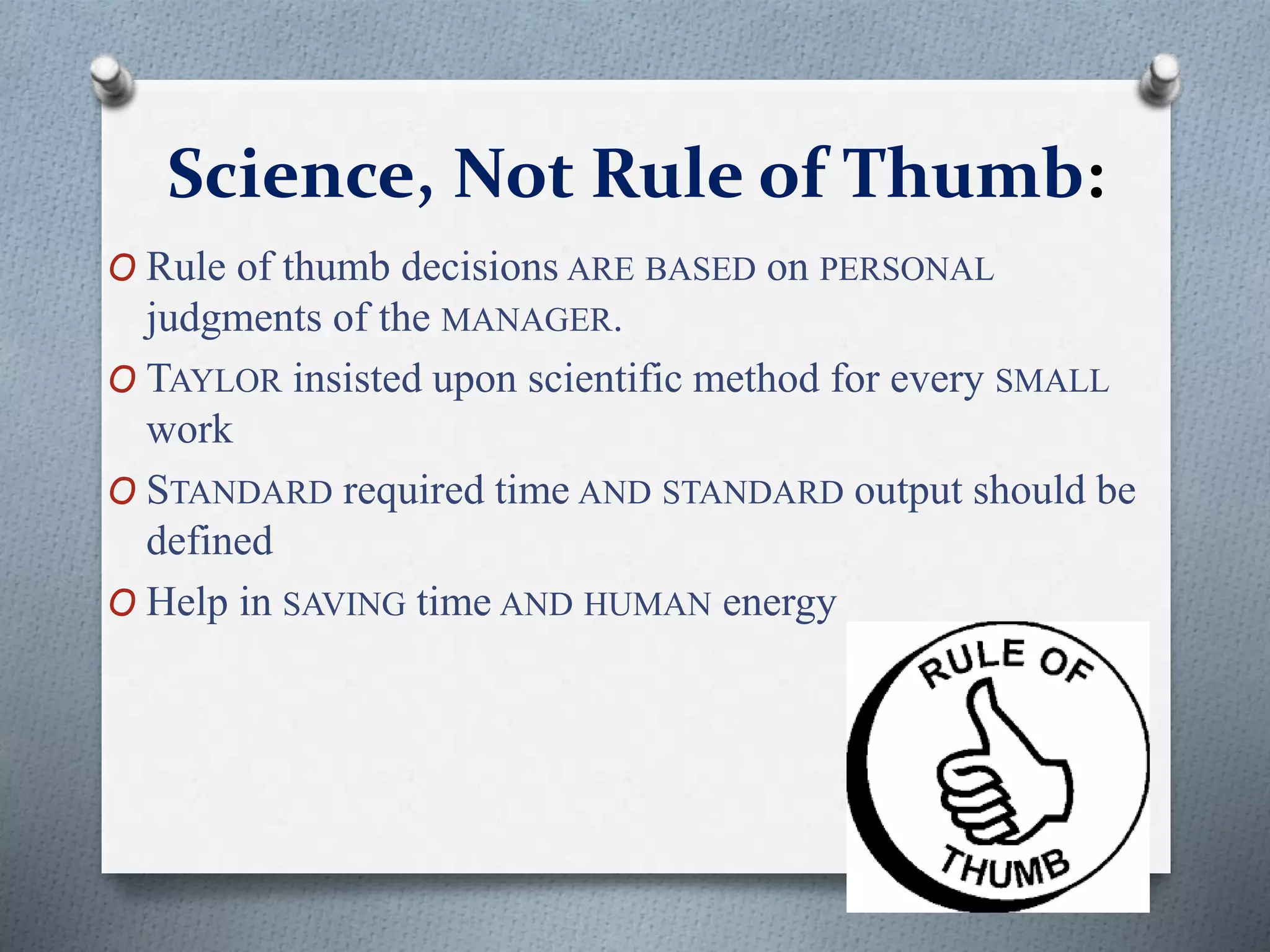 Fredrick winslow taylor's scientific management theory PPT