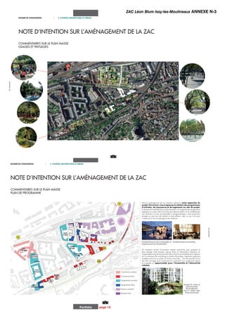 Portfolio page 10
Panneau Synoptique
ZAC Léon Blum Issy-les-Moulineaux ANNEXE N-3
 