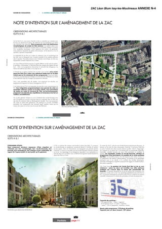 Portfolio page 11
Panneau Synoptique
ZAC Léon Blum Issy-les-Moulineaux ANNEXE N-4
 