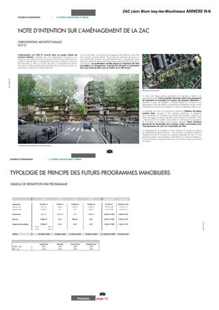 Portfolio page 13
Panneau Synoptique
ZAC Léon Blum Issy-les-Moulineaux ANNEXE N-6
 