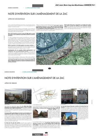 Portfolio page 8
Panneau Synoptique
ZAC Léon Blum Issy-les-Moulineaux ANNEXE N-1
 