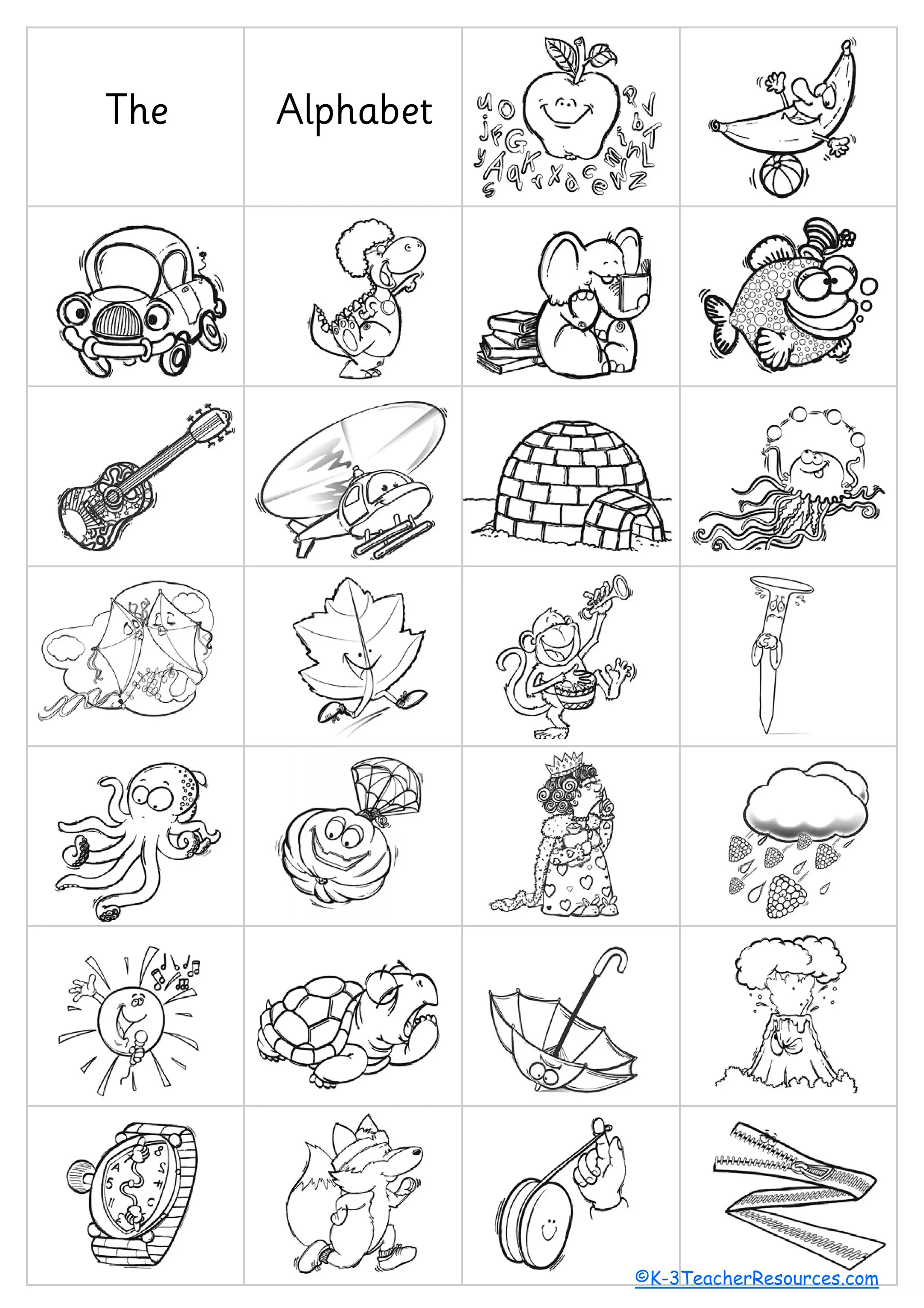 ©K-3TeacherResources.com
The Alphabet