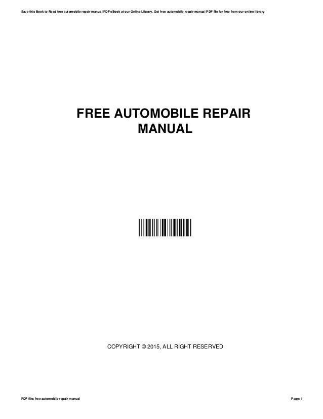 Free automobilerepairmanual