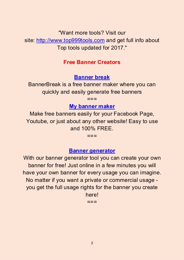 Top 9 Free Banner Creator Tools
