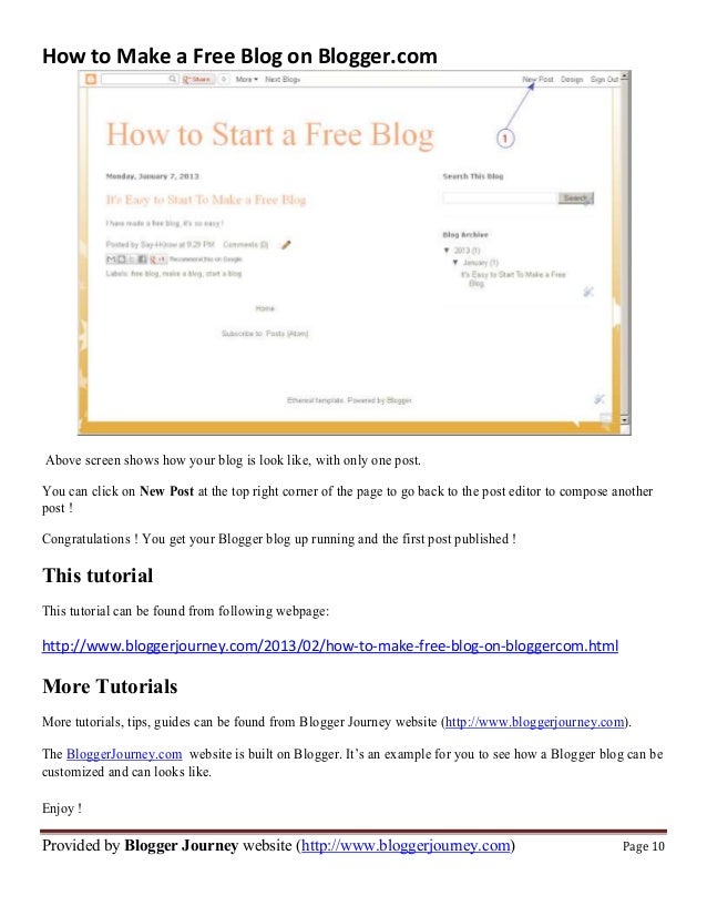 Latest Tutorial How to Make a Free Blog on
