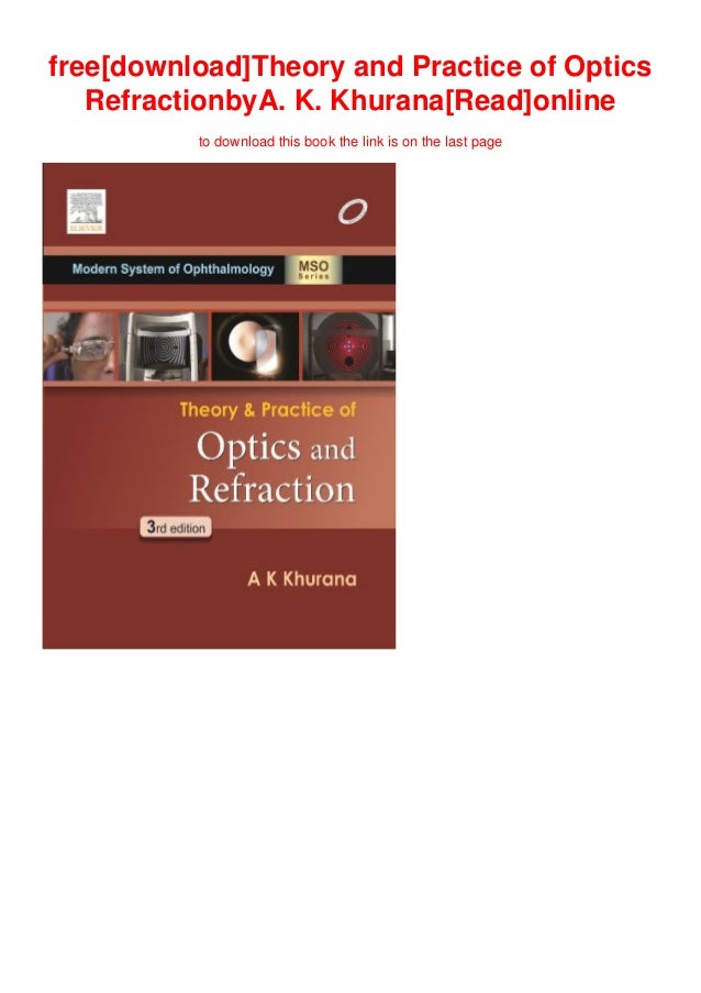free[download]Theory and Practice of Optics RefractionbyA. K. Khura…