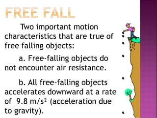 Falling Object Classification free fall object on pptx grade 9 lesson for scien | PDF