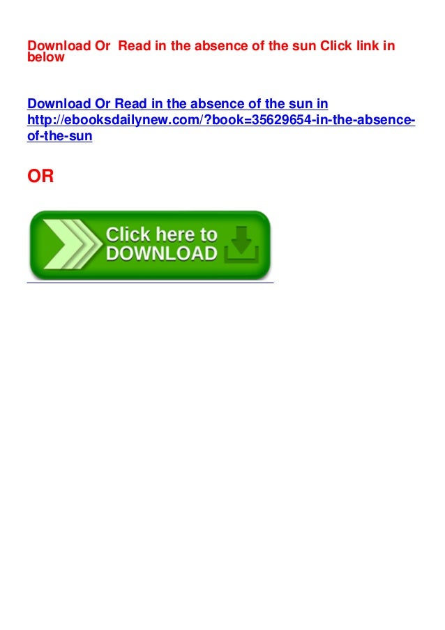 Free In The Absence Of The Sun Trial Ebook Free In The Absence Of The Sun Trial Ebook