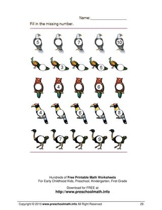 Kindergarten print and go math worksheets book