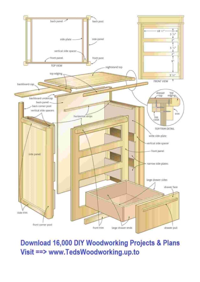free wooden nightstand cabinet plans