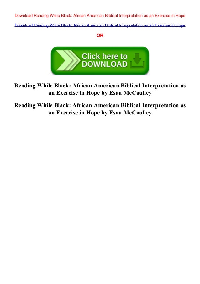 FREE ONLINE Reading While Black African American Biblical
