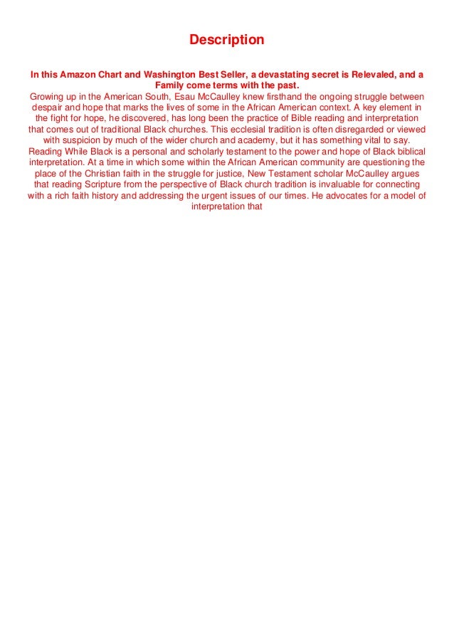 FREE ONLINE Reading While Black African American Biblical
