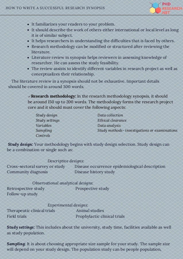 How to write phd synopsis