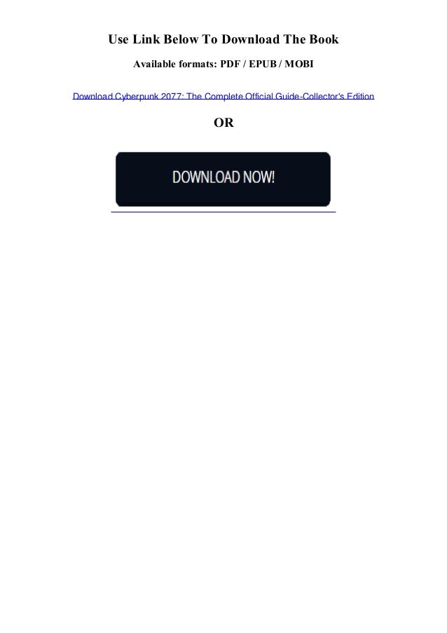 Free Read And Free Buy Cyberpunk 2077 The Complete Official Guide Co
