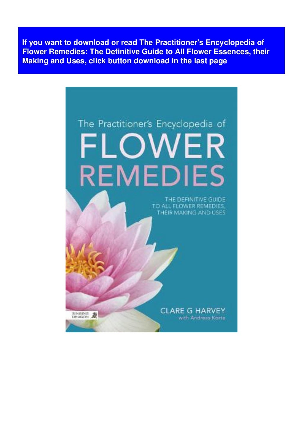 Practitioner's Encyclopedia of Flower Remedies The