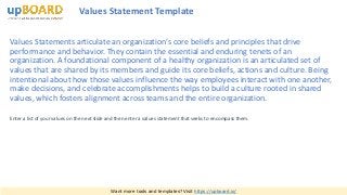 Values Statement Template