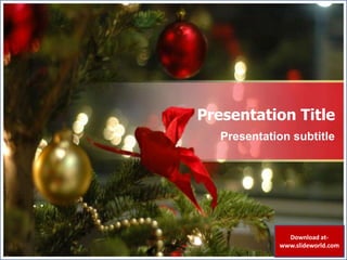 Presentation Title Presentation subtitle Download at –  www.slideworld.com 
