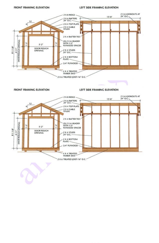 12 X 8 Shed Plans - Fully Detailed and Complete with Diagrams 12 X 8 Shed Plans - Fully Detailed and Complete with Diagrams