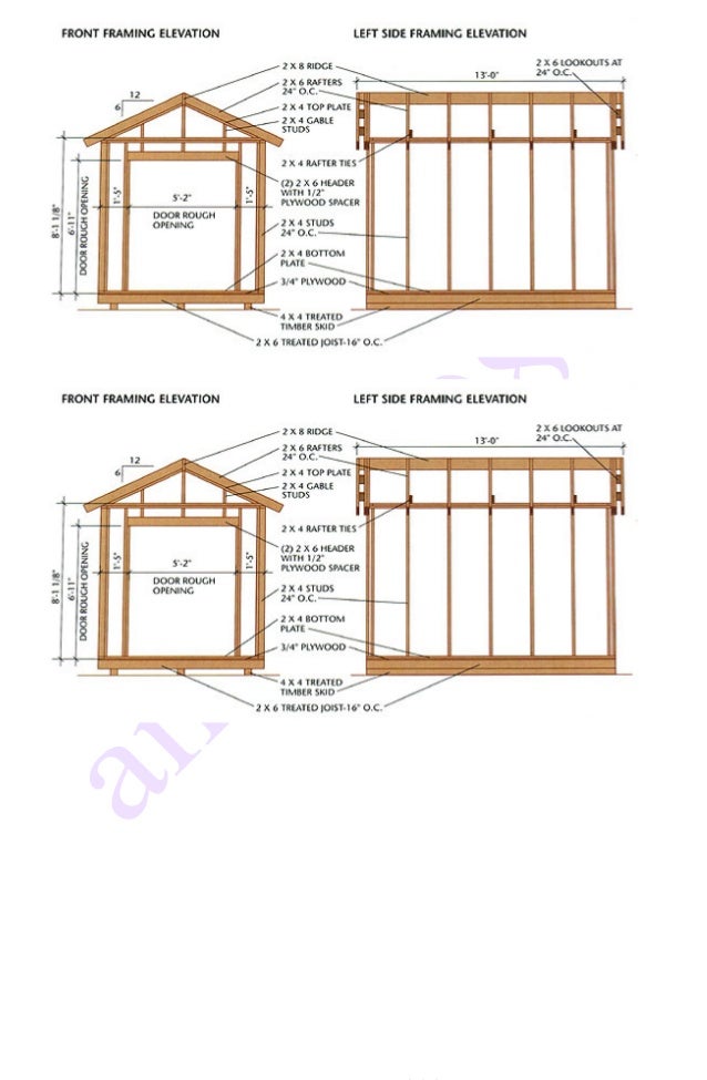 12 X 8 Shed Plans - Fully Detailed and Complete with Diagrams