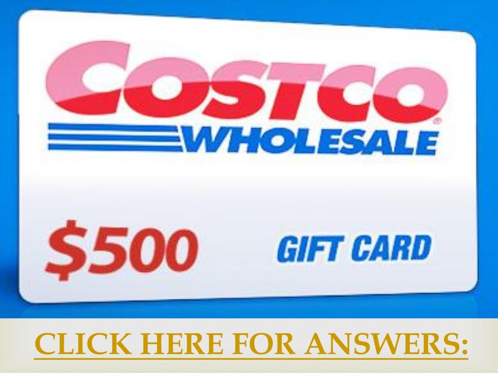 Free 500 Costco Gift Card