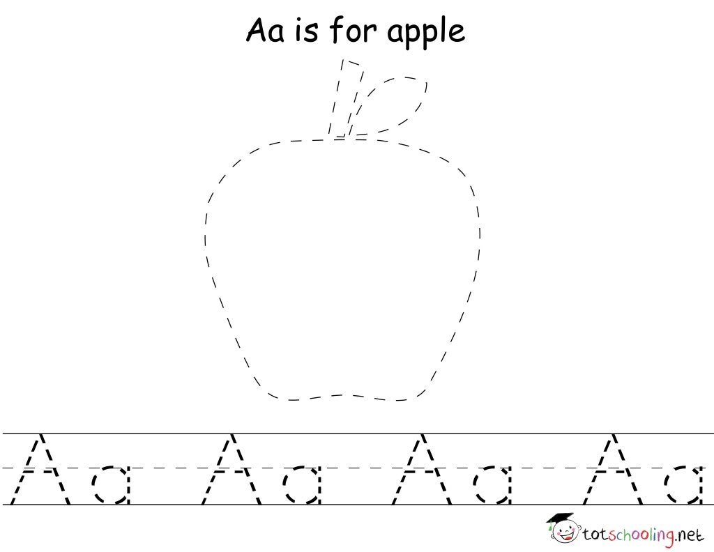 Free alphabet picture tracing(print) 1 5