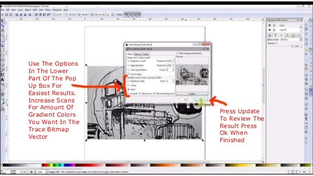 inkscape trace bitmap reset