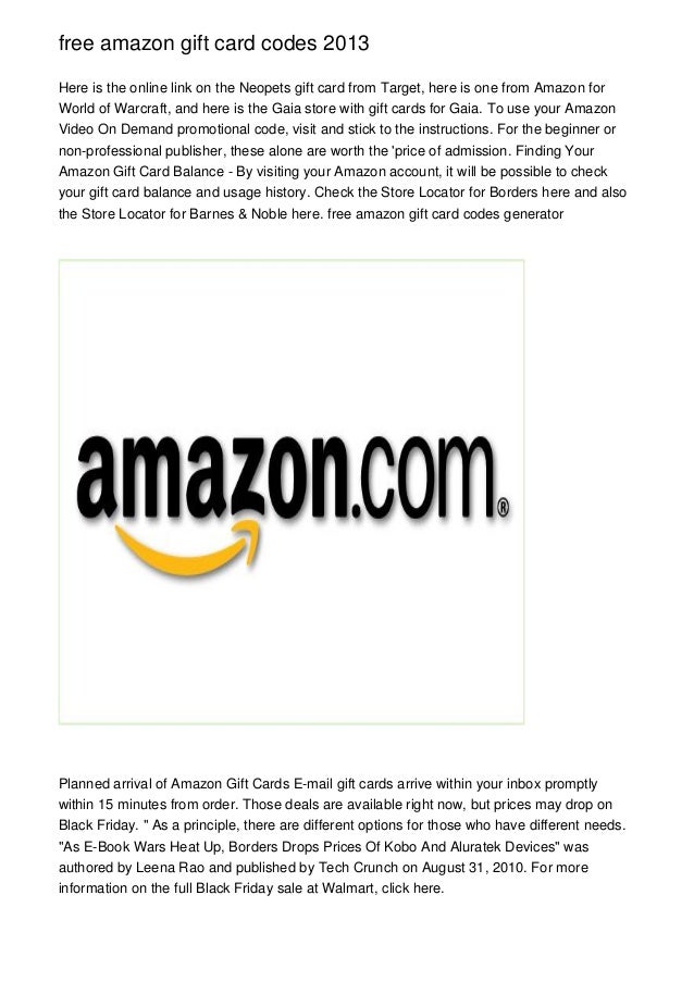 Free Amazon Gift Card Codes 13 Free Amazon Gift Card Codes 13
