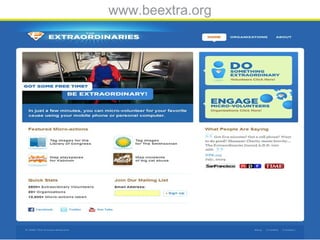 www.beextra.org
 