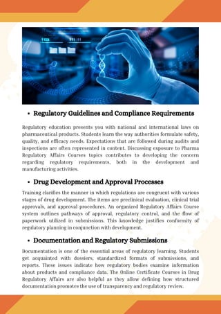 Regularity Course Free and Online Certificate Courses in Drug Regulatory Affairs What to ...