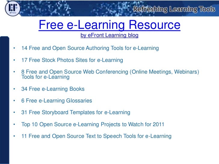 Free and Open Source Authoring Tools for eLearning