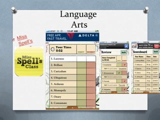Language ArtsMiss Spell’s Class