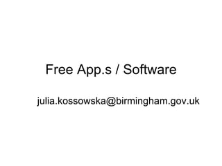 Free App.s / Software [email_address] 