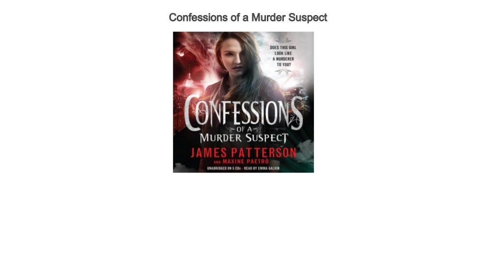 confessions of a murder suspect book confessions of a murder suspect book