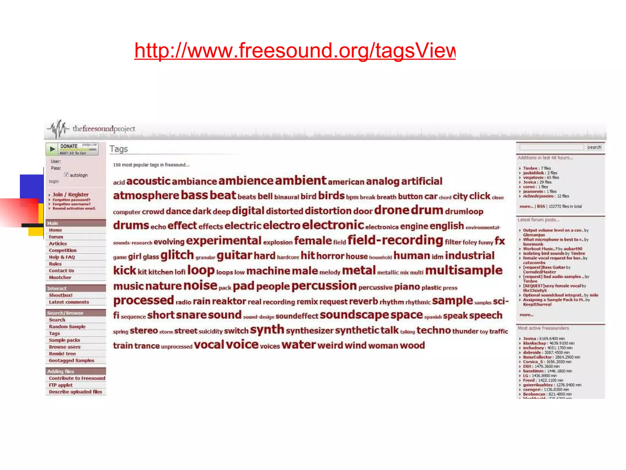 http://www.freesound.org/tagsView.php 