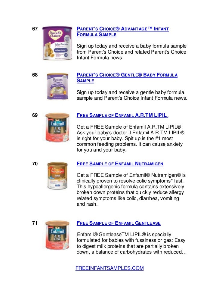 free baby samples parents choice free samples