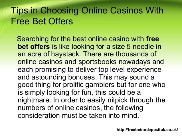 Free Bets No Deposit Required